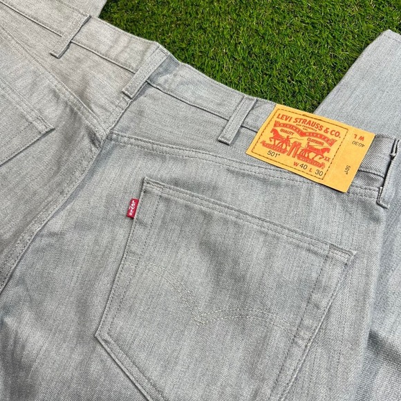Levi's Other - Levi's 501 Men's Jeans 40x30 Grey Denim Straight Leg Classic Vintage Raw Feel OG